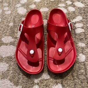 Birkenstock Essentials EVA Red Gizeh Lightweight Thong Sandals size L 10- M 8